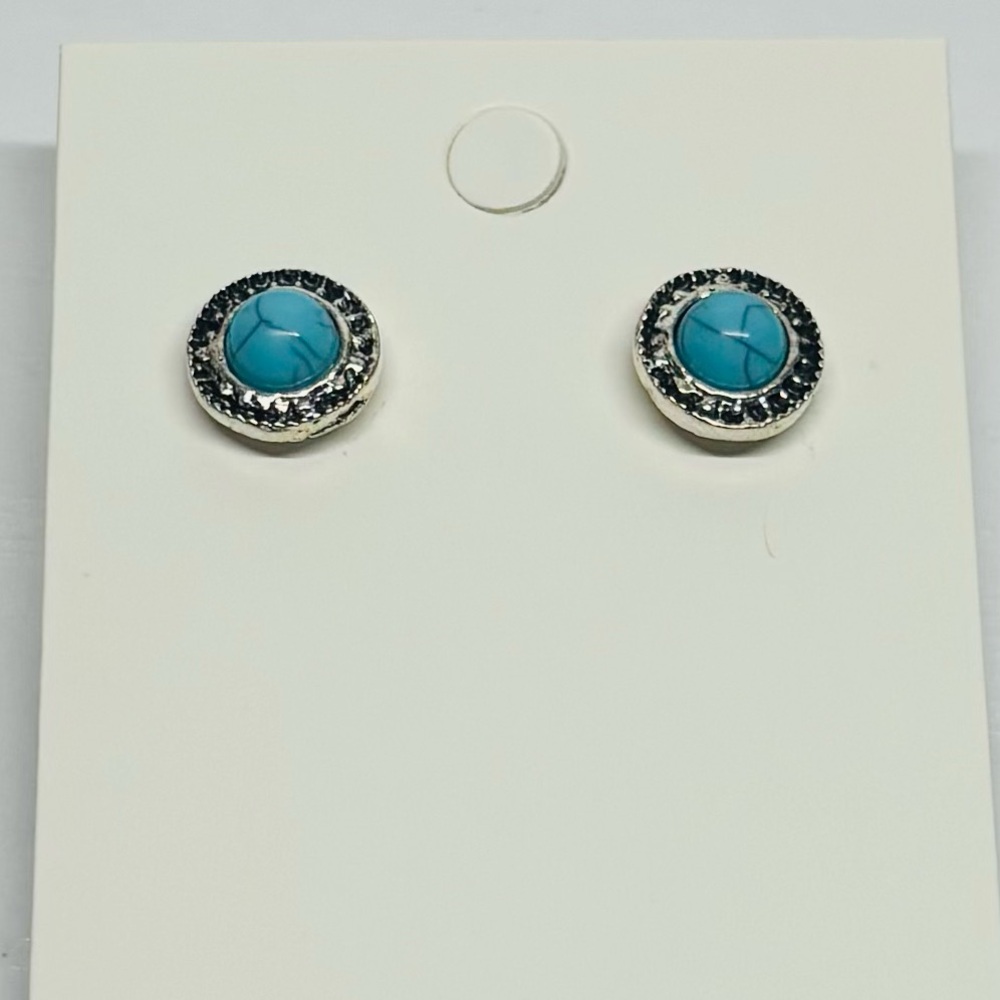NWOT Turquoise and Silver Stud Earrings